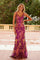 Prom Dresses Floral Prom Sequin Long Formal Dress Plum