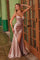 Prom Dresses Long Formal Applique Detail Prom Dress Rose
