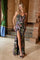 Prom Dresses Long Sequin Slit Formal Prom Dress Black Multi