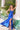 Prom Dresses Long Prom High Slit Floral Formal Dress  Royal