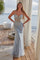 Prom Dresses Long Evening Gown Beaded Applique Formal Prom Dress Blue