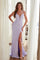 Prom Dresses Long Prom High Slit Formal Evening Dress  Lilac