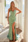 Prom Dresses Long Prom High Slit Formal Evening Dress  Sage Green
