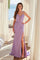 Prom Dresses Long Prom Slit Formal Evening Dress Dusty Lavender