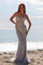 Prom Dresses Long Formal Fitted Evening Prom Dress Silver