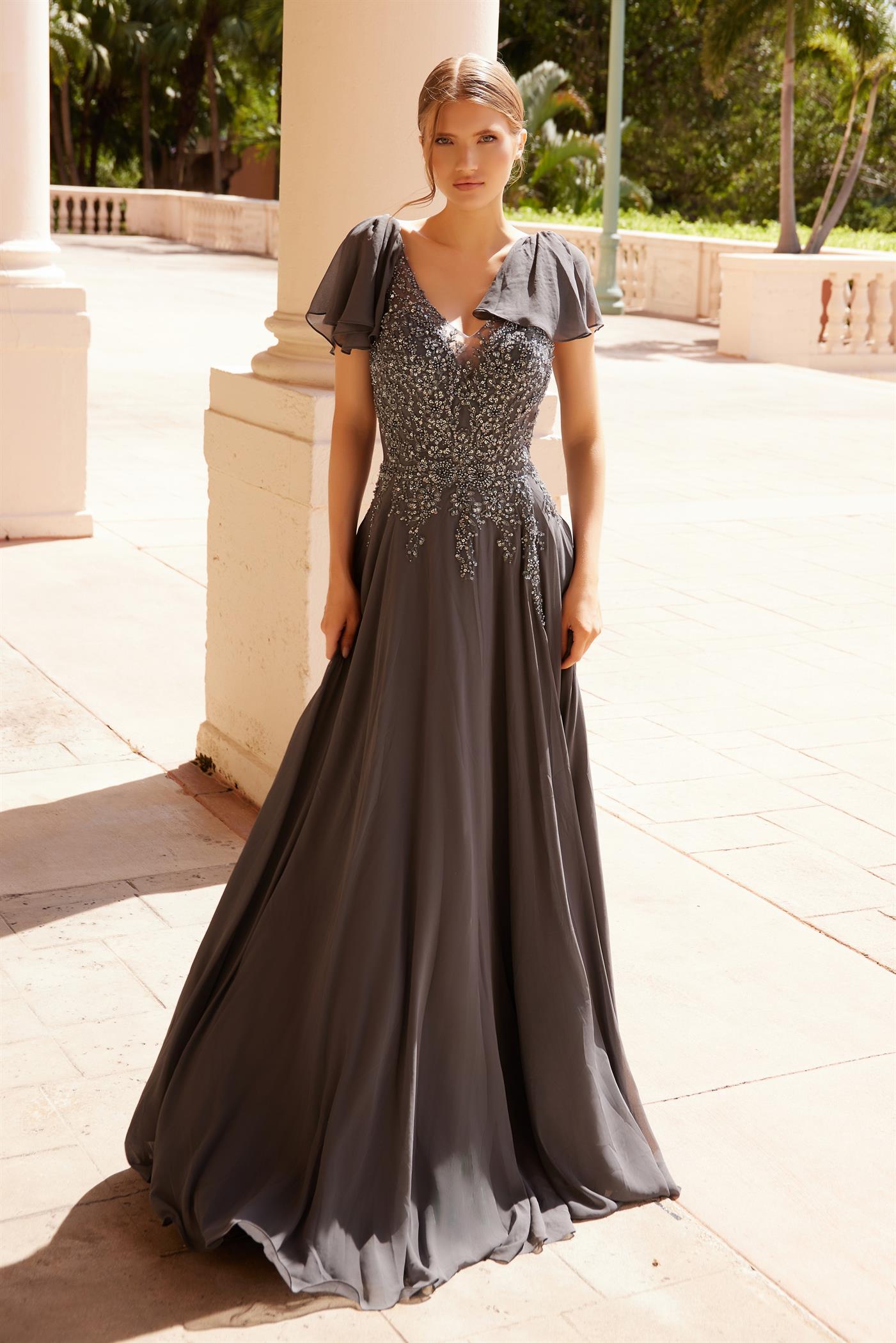 Plus Size Dresses Plus Size Long Formal A Line Evening Dress Charcoal