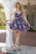 Cocktail Dresses Short A Line Floral Print Cocktail Dress Black Multi