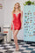 Cocktail Dresses Fitted Short Corset Homecoming Cocktail Dress Red