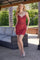 Cocktail Dresses Beaded Cosret Fitted Short Cocktail Dress Burgundy