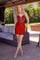 Cocktail Dresses Glitter Homecoming Short Fitted Corset Cocktail Dress Deep Red