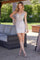 Cocktail Dresses Glitter Homecoming Short Fitted Corset Cocktail Dress Silver