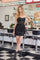 Cocktail Dresses Short Beaded Corset Fringe Cocktail Dress Black