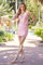 Cocktail Dresses Pleated Corset Short Fitted Slit Cocktail Dress Blush Rose