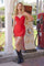 Cocktail Dresses Fitted Homecoming Short Beaded Cocktail Dress Red