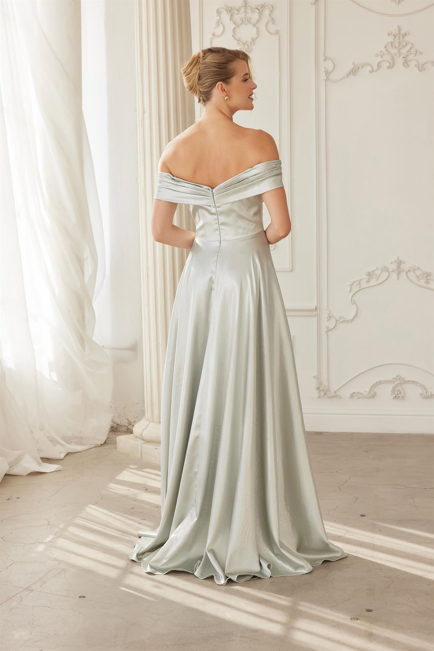 Plus Size Dresses Long Formal A Line Prom Evening Dress Sage Green