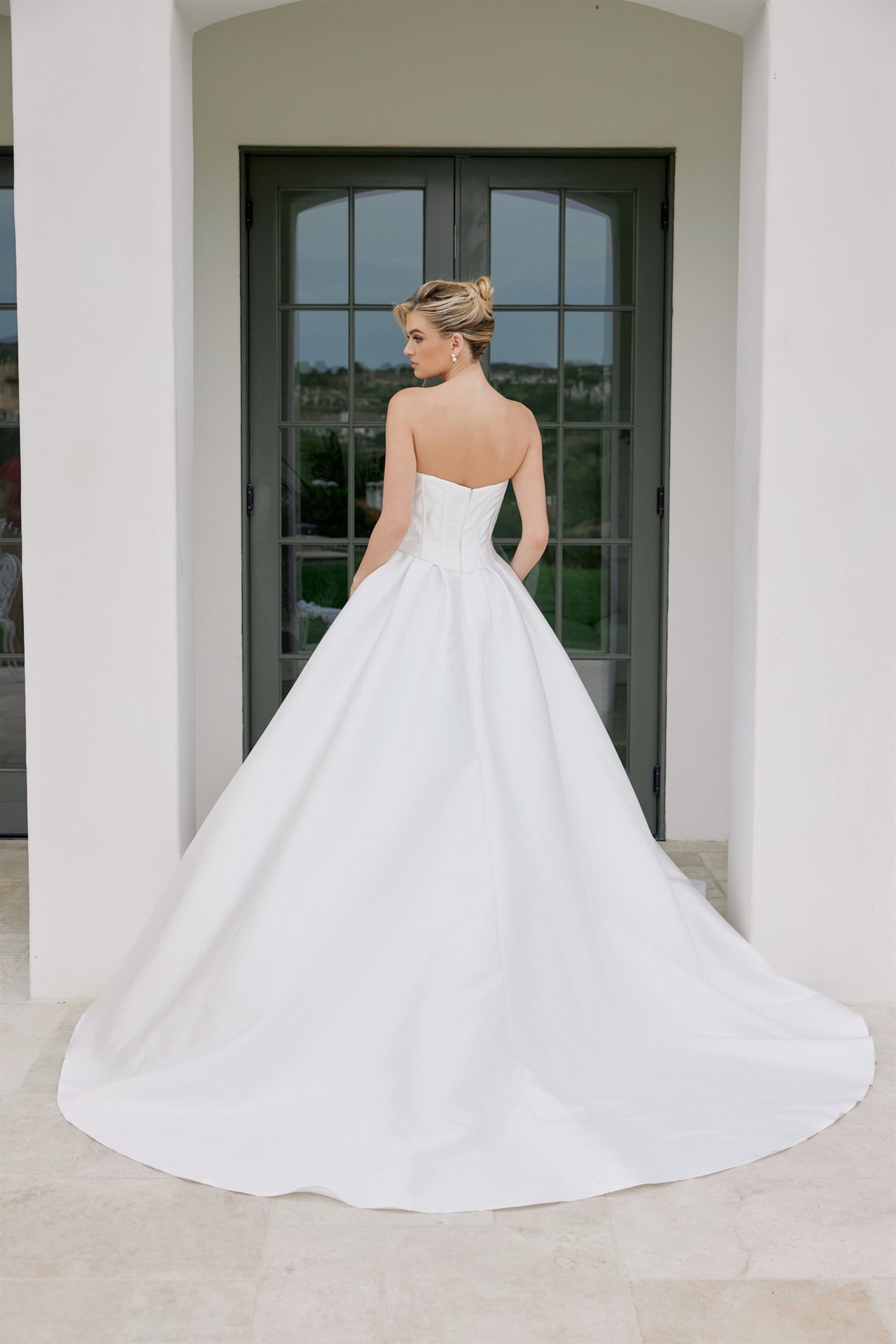 Wedding Dresses Pleated A Line Long Wedding Dress Nox Anabel JE1073 White