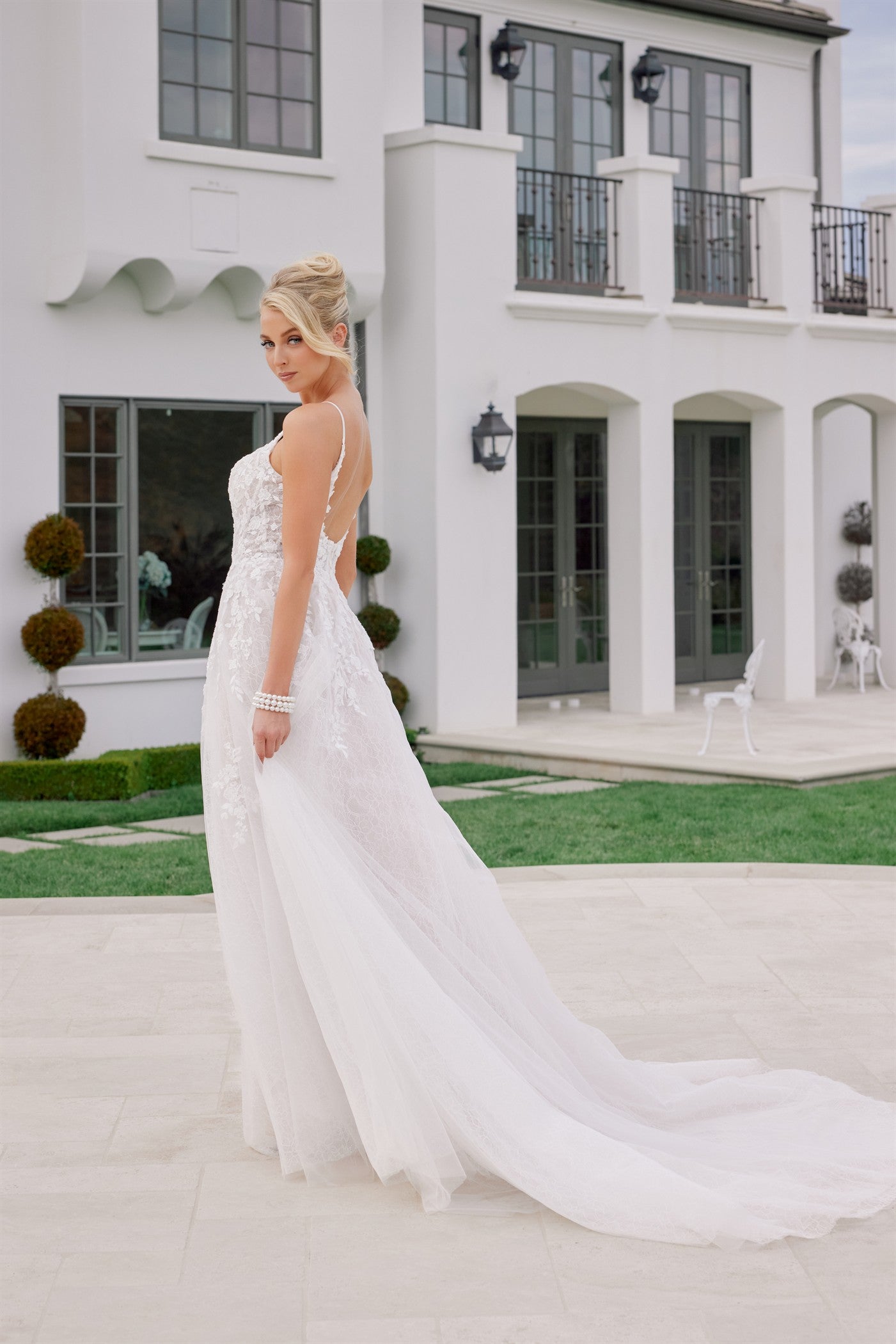 Wedding Dresses Long Lace A Line Wedding Dress Nox Anabel JE1074L White