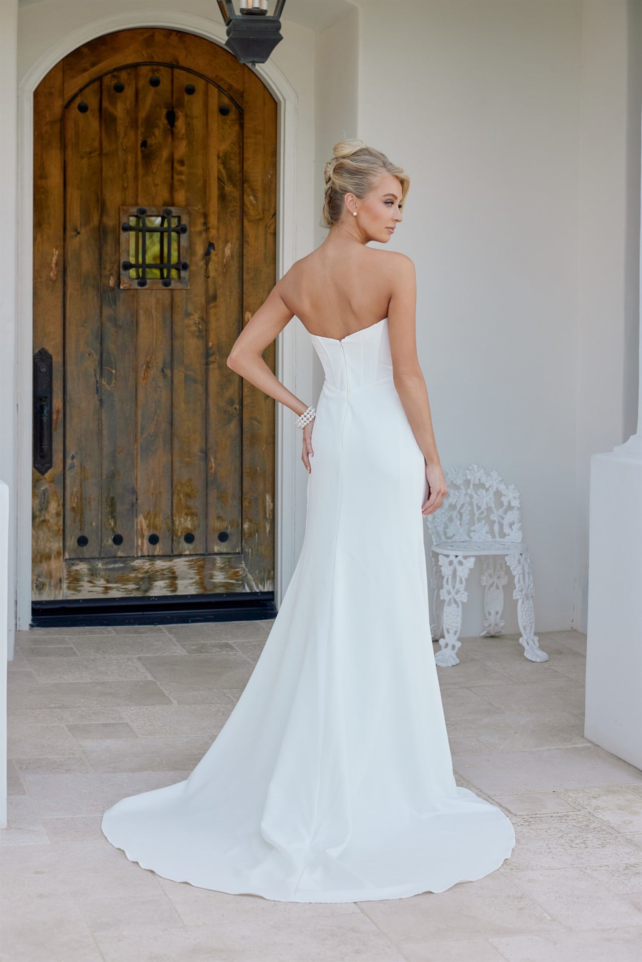 Wedding Dresses Long A Line Slit Wedding Dress Nox Anabel JE1083 White