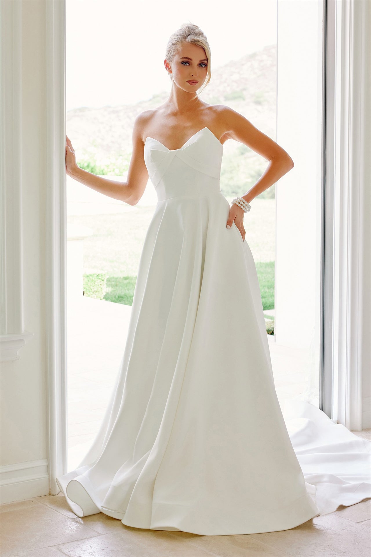 Wedding Dresses Long A Line Wedding Dress Nox Anabel JW1053 White