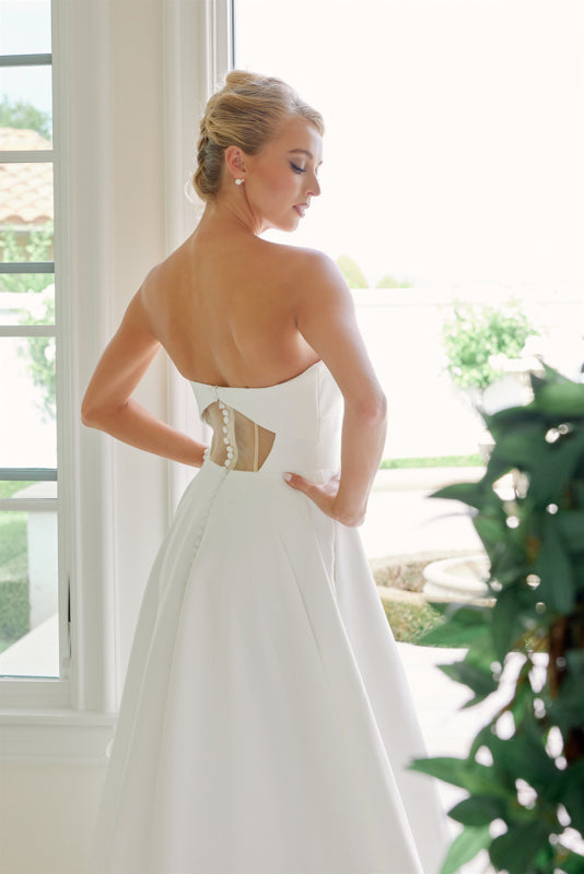Wedding Dresses Long A Line Wedding Dress Nox Anabel JW1053 White