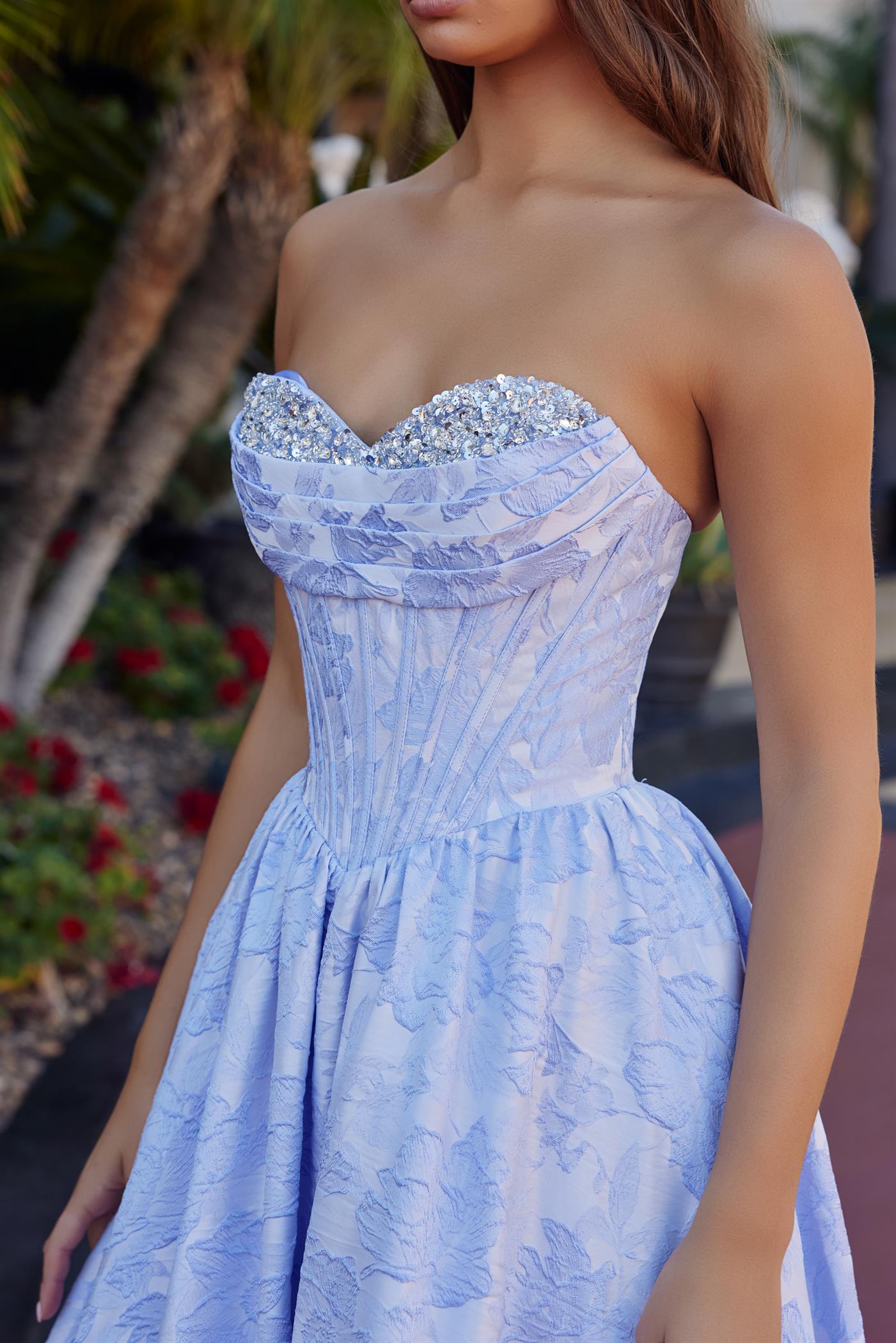 Prom Dresses Long Formal Sequin Corset Prom Dress Lilac