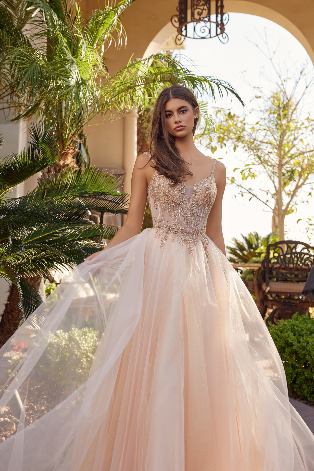 Prom Dresses Long Formal Evening Beaded Prom Dress Champagne