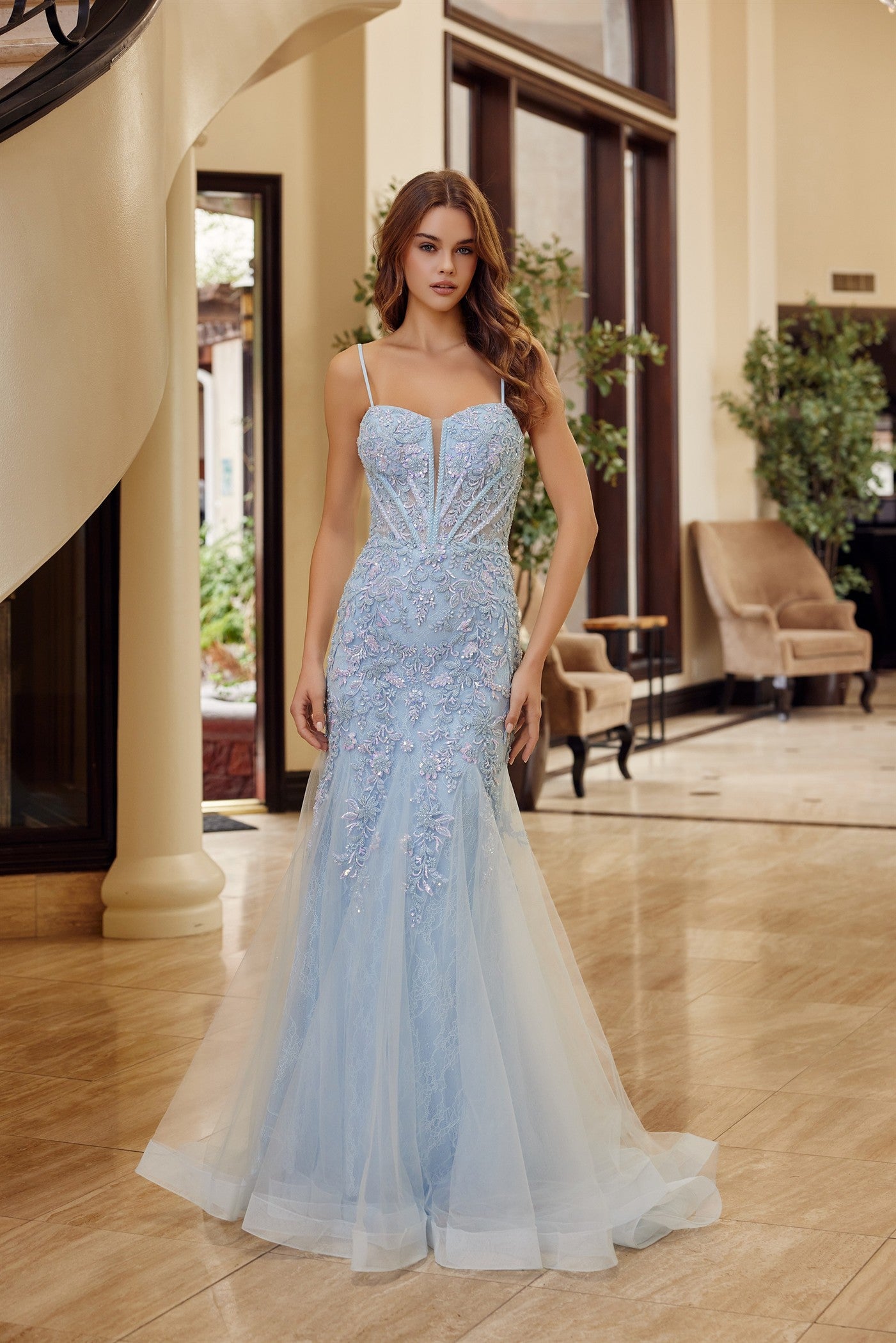 Prom Dresses Long Formal Mermaid Corset Prom Dress Nox Anabel H1874 Blue
