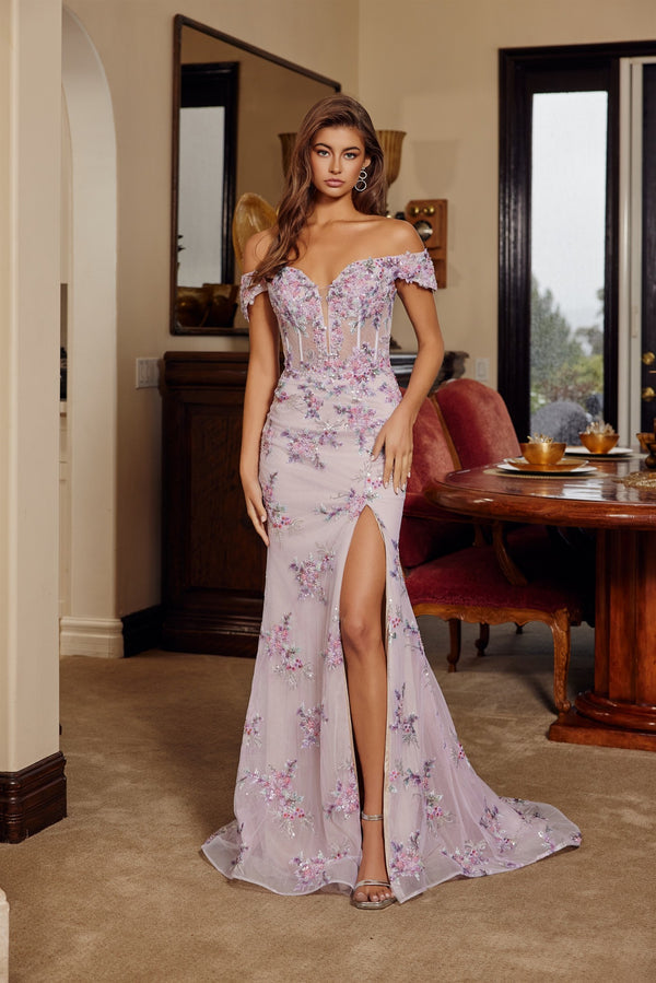 Nox Anabel C1829 Fitted Sequin Formal Evening Long Prom Dress