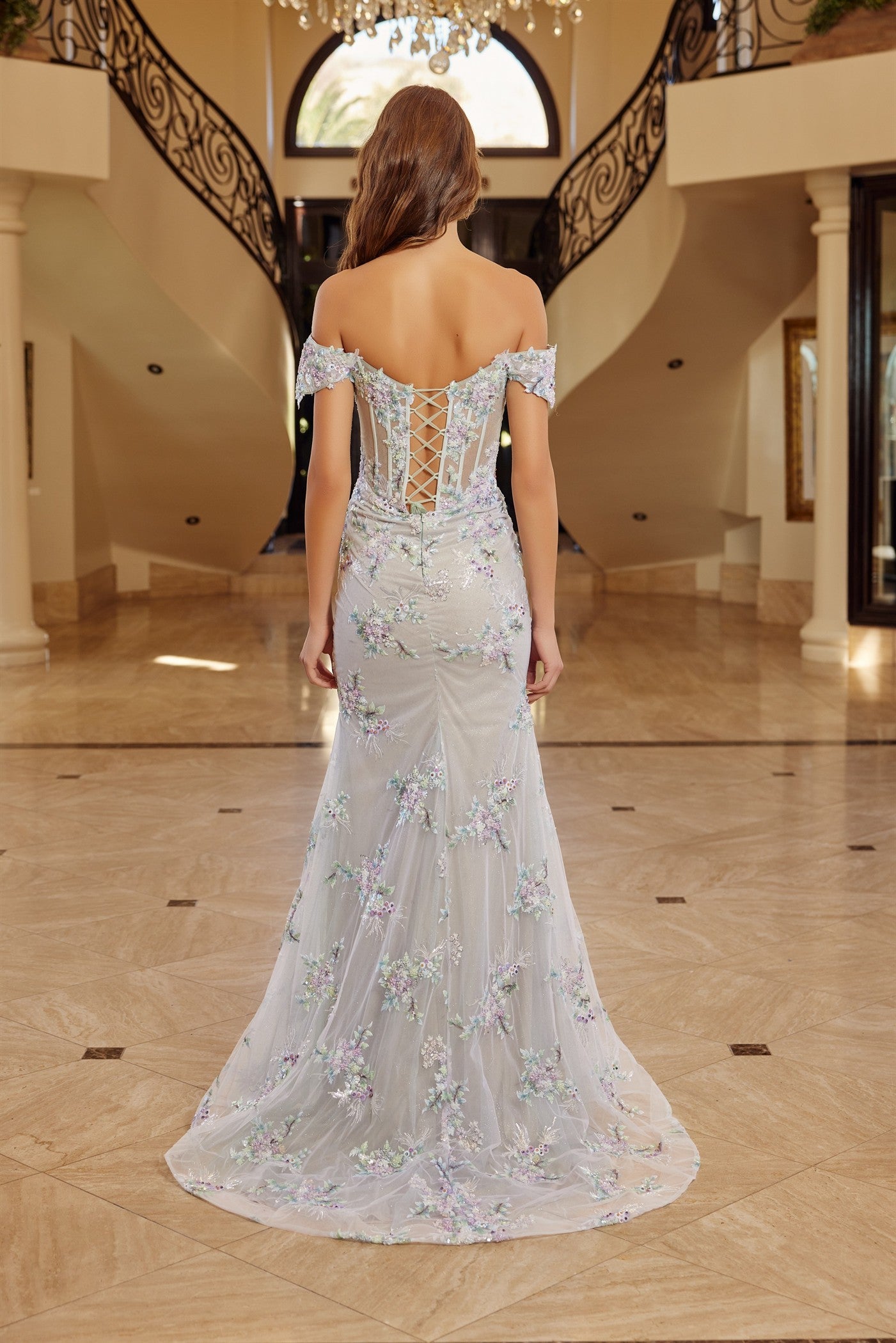 Prom Dresses Fitted Sequin Formal Evening Long Prom Dress Sage/Nude