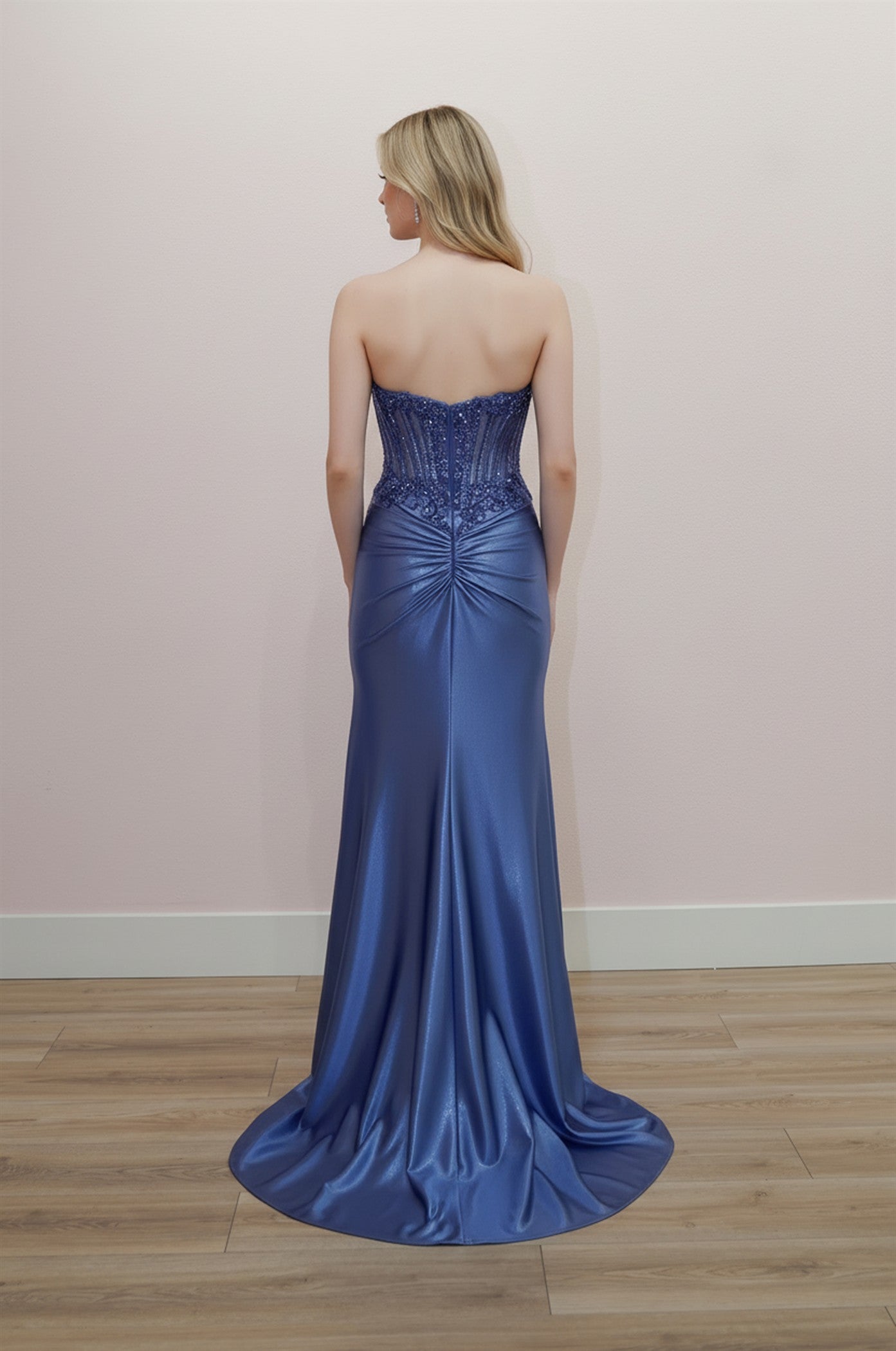 Prom Dresses Long Sequin Fitted Formal Prom Dress Nox Anabel E1902 Slate Blue