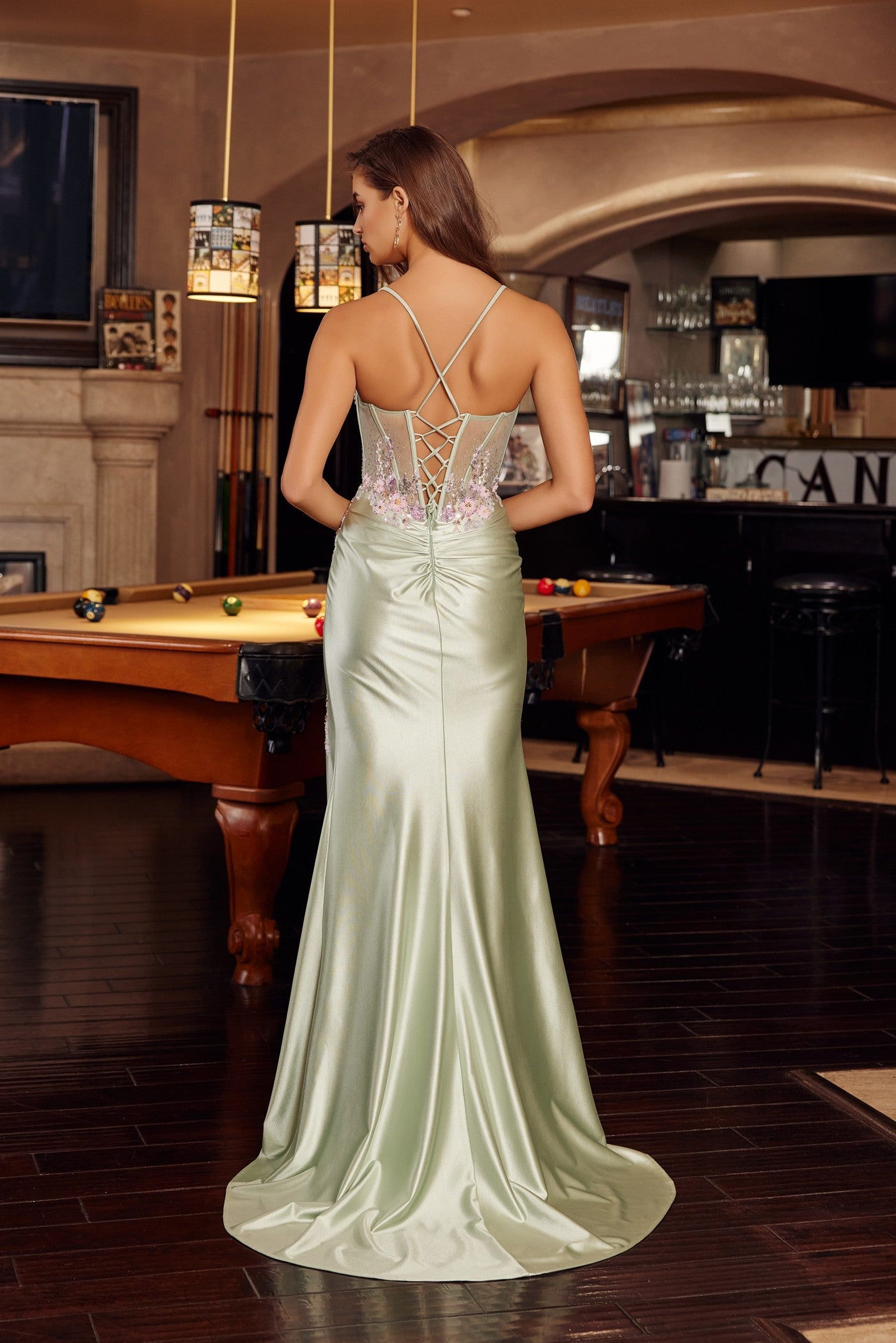 Prom Dresses Long Corset Formal Fitted Prom Dress Nox Anabel G1789 Sage Green
