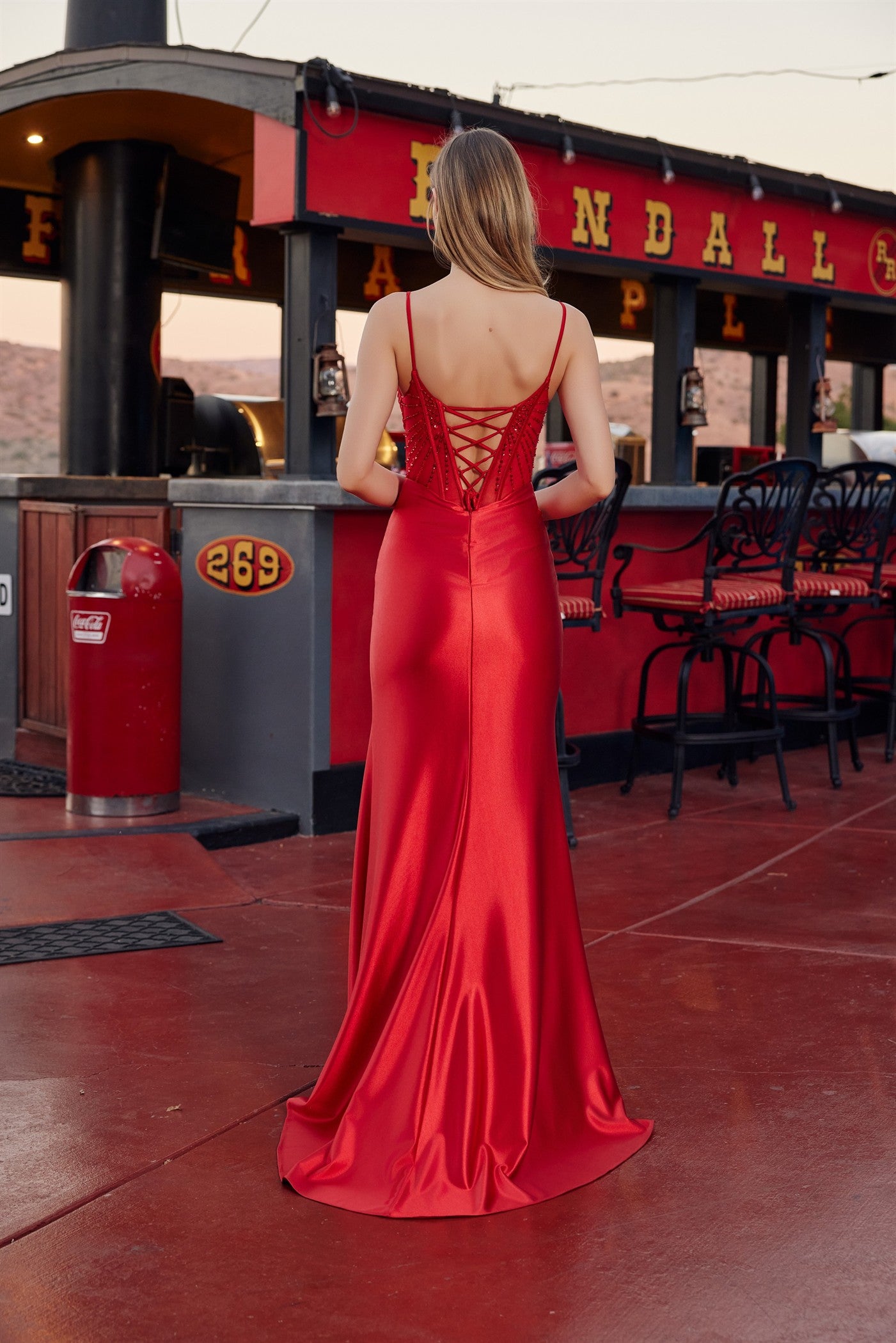 Prom Dresses Long Formal Sequin Lace Prom Dress Nox Anabel S1721 Red