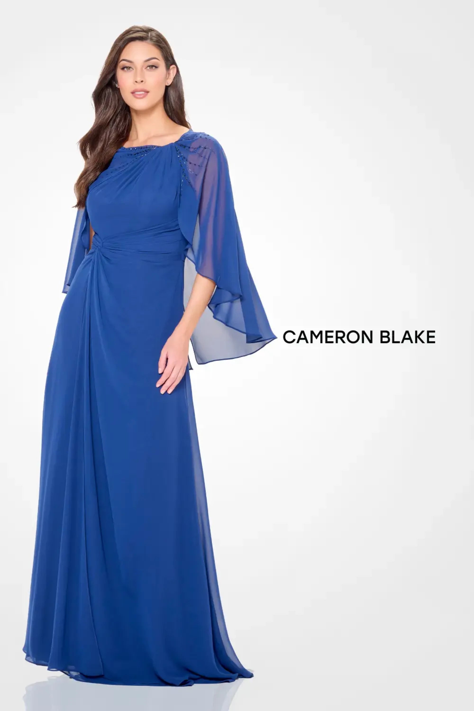 Formal Dresses Long Three Piece Set Beaded Formal Evening Dress Blue Willow