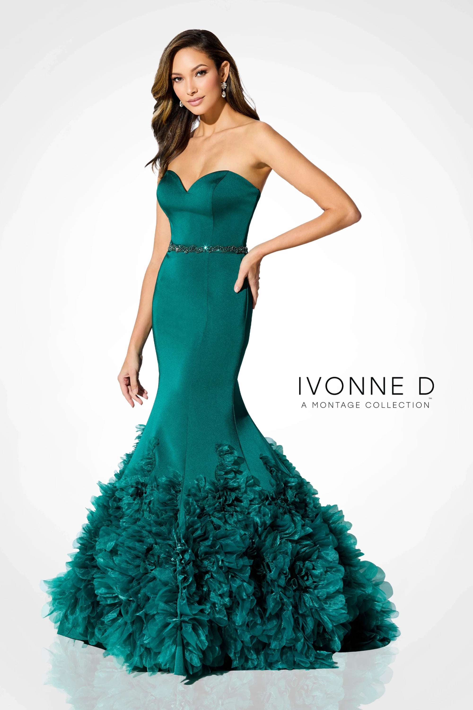 Formal Dresses Long Mermaid Formal Beaded Evening Gown Emerald