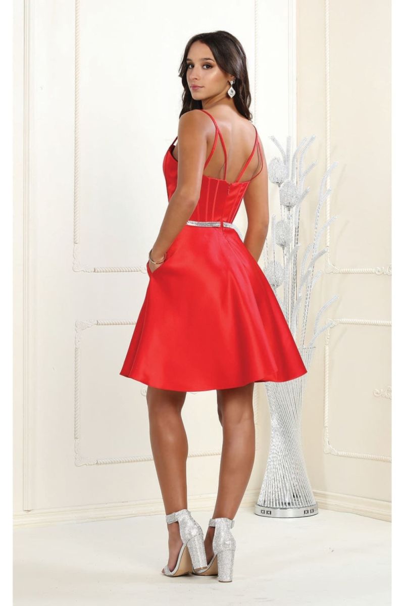 Sweetheart Mini/Short Satin Cocktail A-Line May Queen 1864