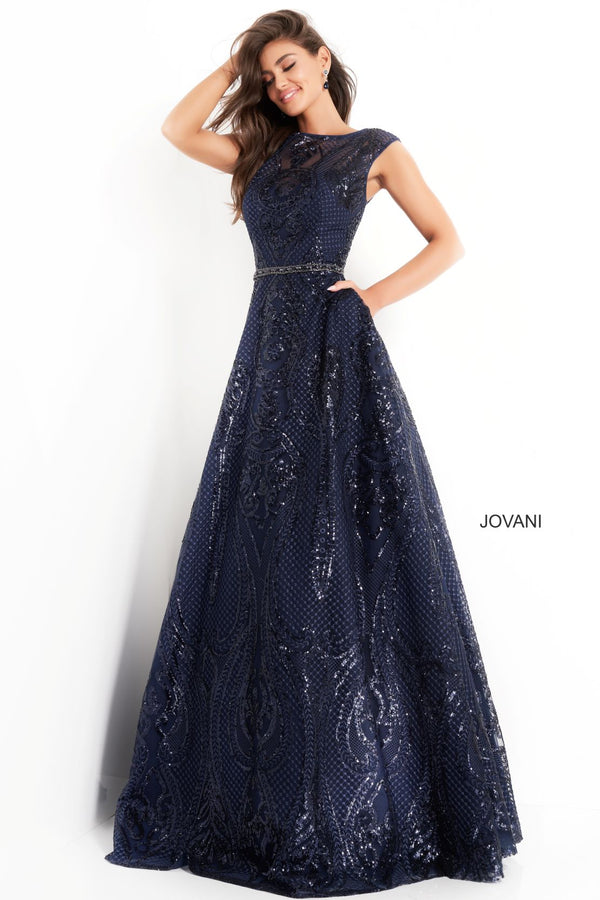 Jovani 02514 Long Formal A Line Evening Dress