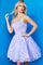 Cocktail Dresses Short A Line Cocktail Floral Beaded Dress Lilac