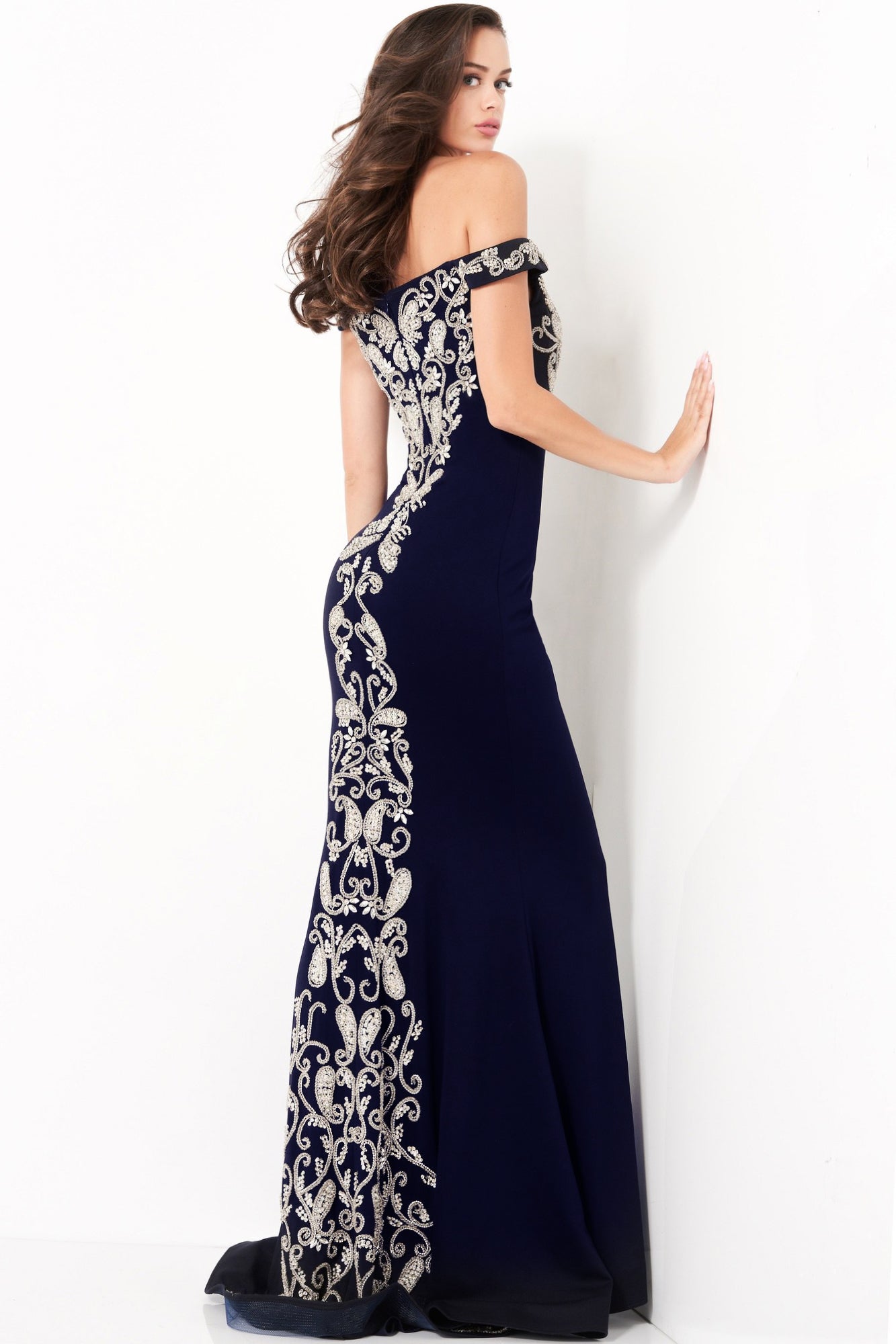 Jovani 02576 Long Beaded Formal Prom Dress