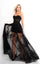 Prom Dresses Long Prom 3D Floral Formal Overskirt Dress Black