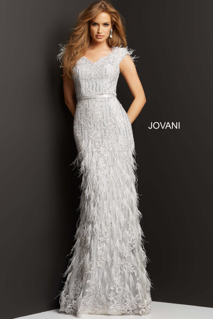 Prom Dresses Long Beaded Sequin Lace Formal Prom Dress SILVER