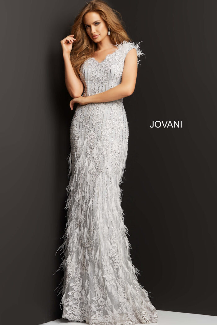 Prom Dresses Long Beaded Sequin Lace Formal Prom Dress SILVER