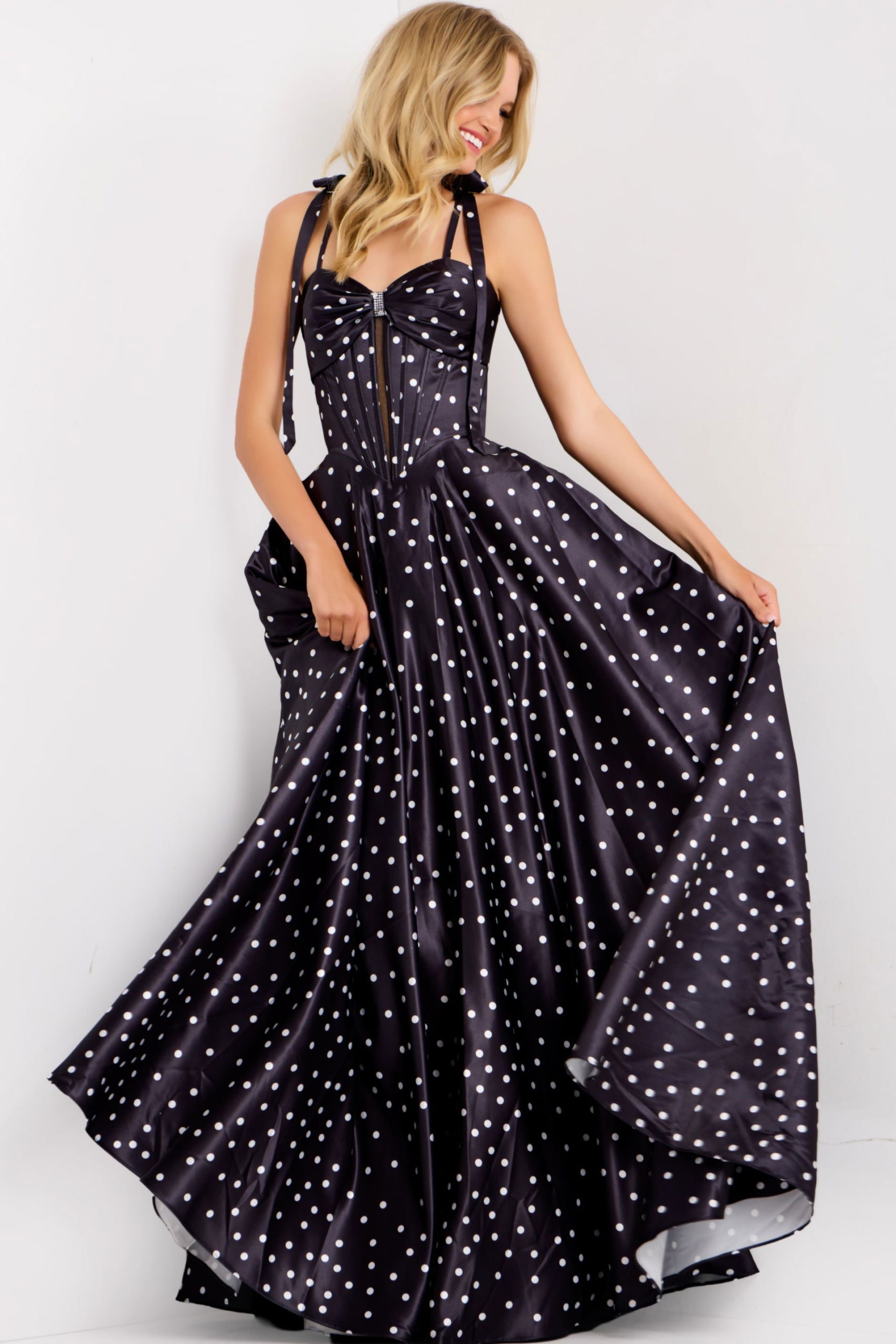 Prom Dresses Long Formal A Line  Corset Prom Dress Black
