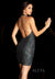 Cocktail Dresses Beaded Short Party Cocktail Glitter Dress Charcoal