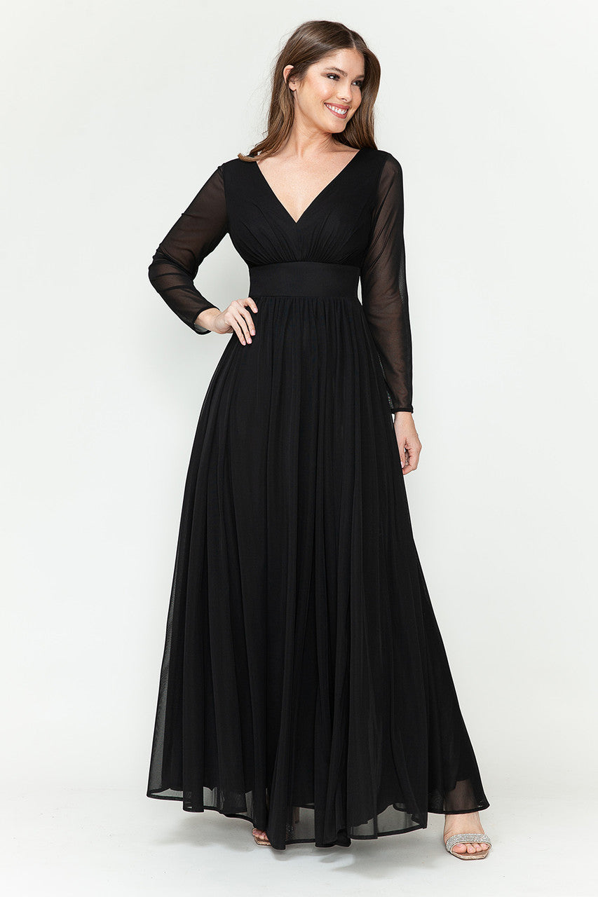 Mother of the Bride Dresses Long Sleeve Formal Mother of the Bride Dress Lenovia 5234 Black
