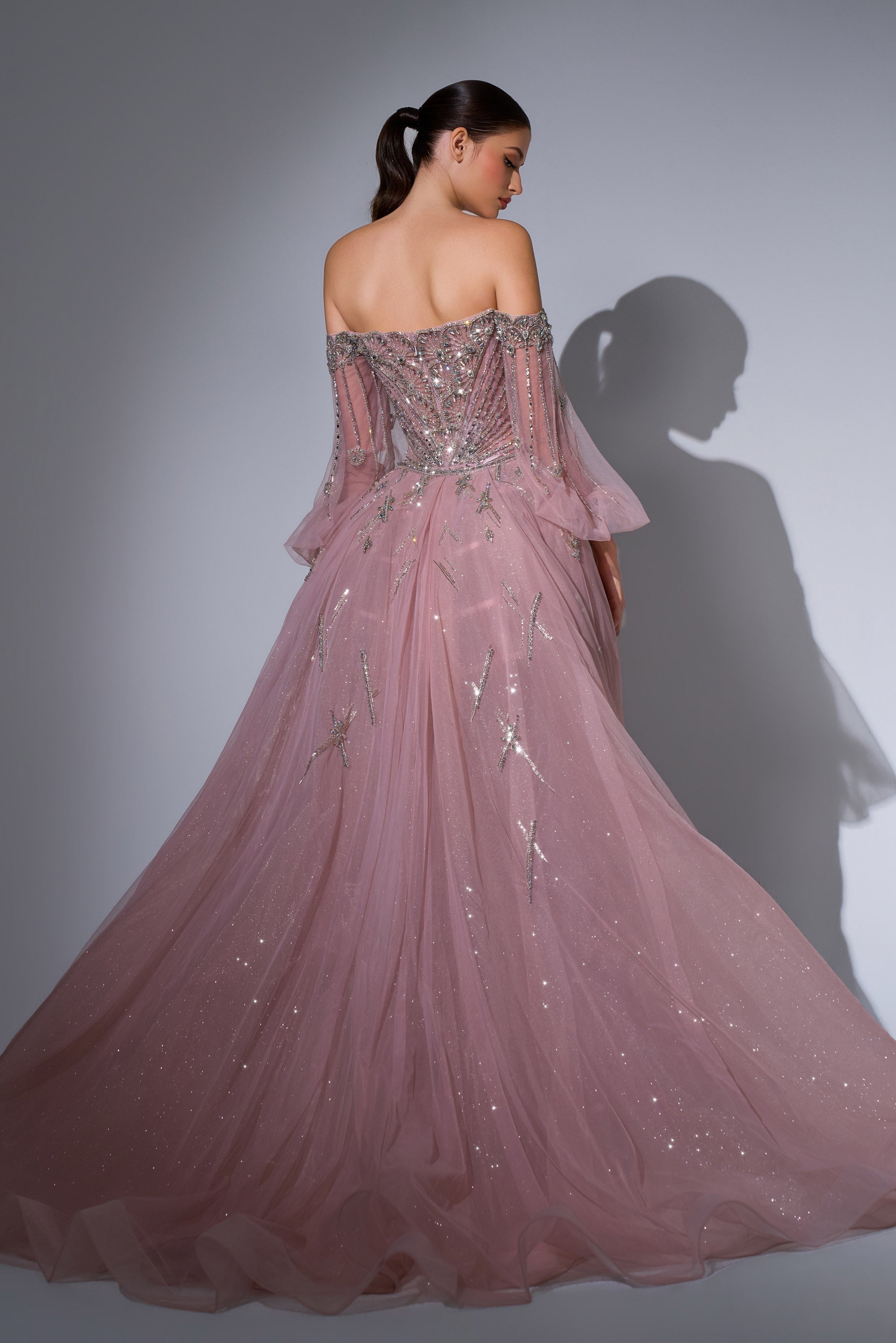 Off-the-Shoulder Floor-Length Tulle Prom Mermaid Luscious Delia LD11622 Pre Order