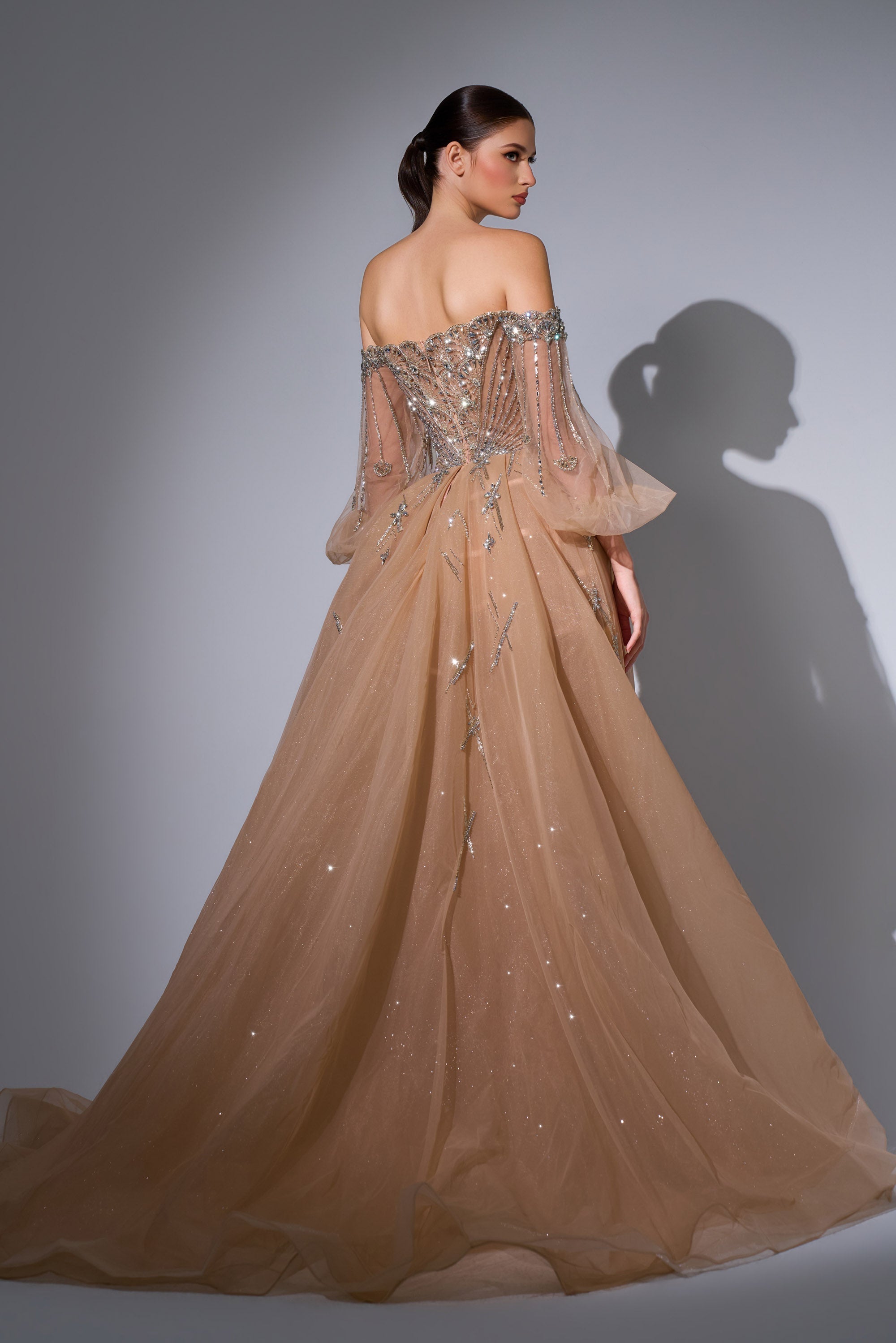 Off-the-Shoulder Floor-Length Tulle Prom Mermaid Luscious Delia LD11622 Pre Order