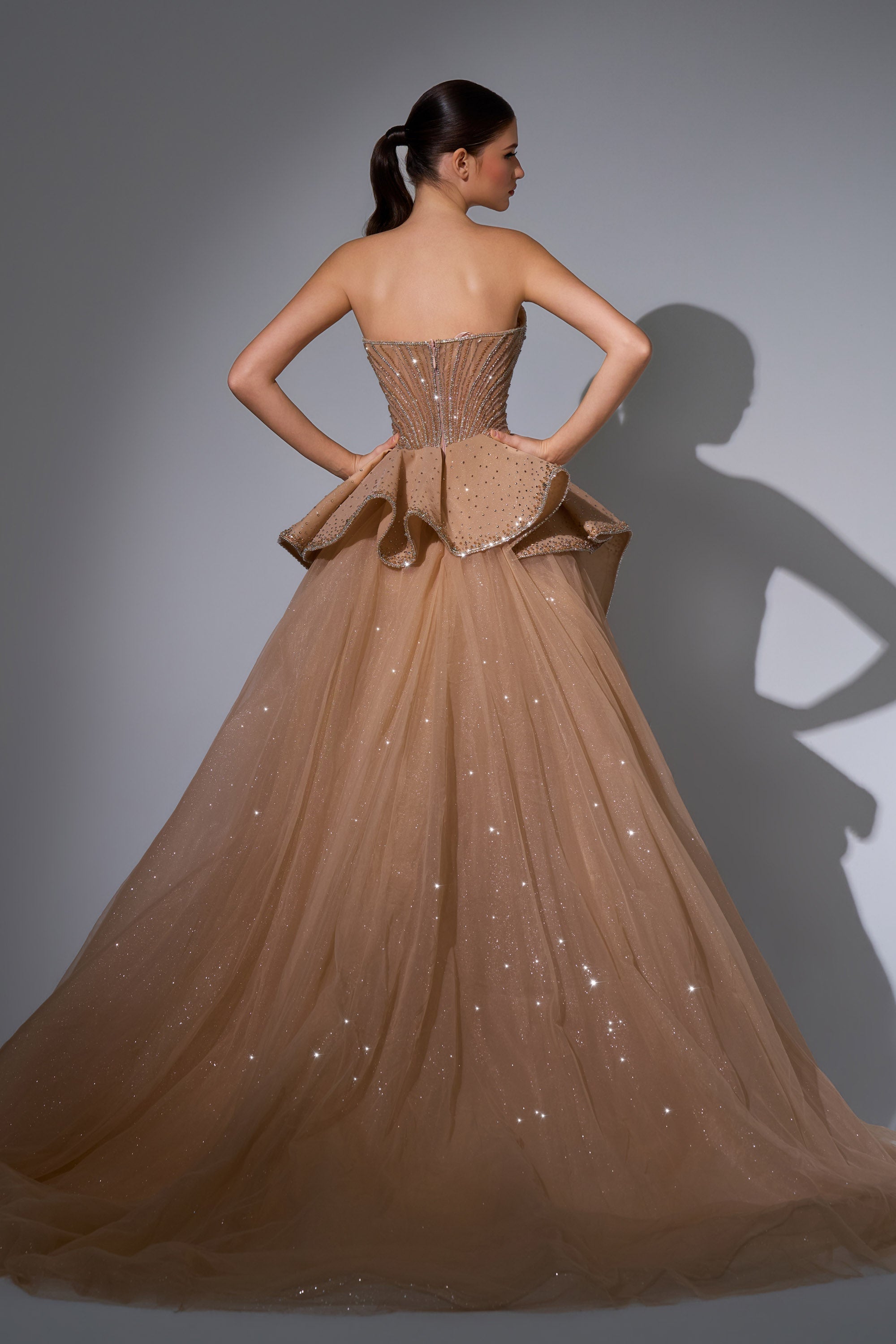 Strapless Curved Neck Floor-Length Tulle Prom Mermaid Luscious Delia LD12089 Pre Order