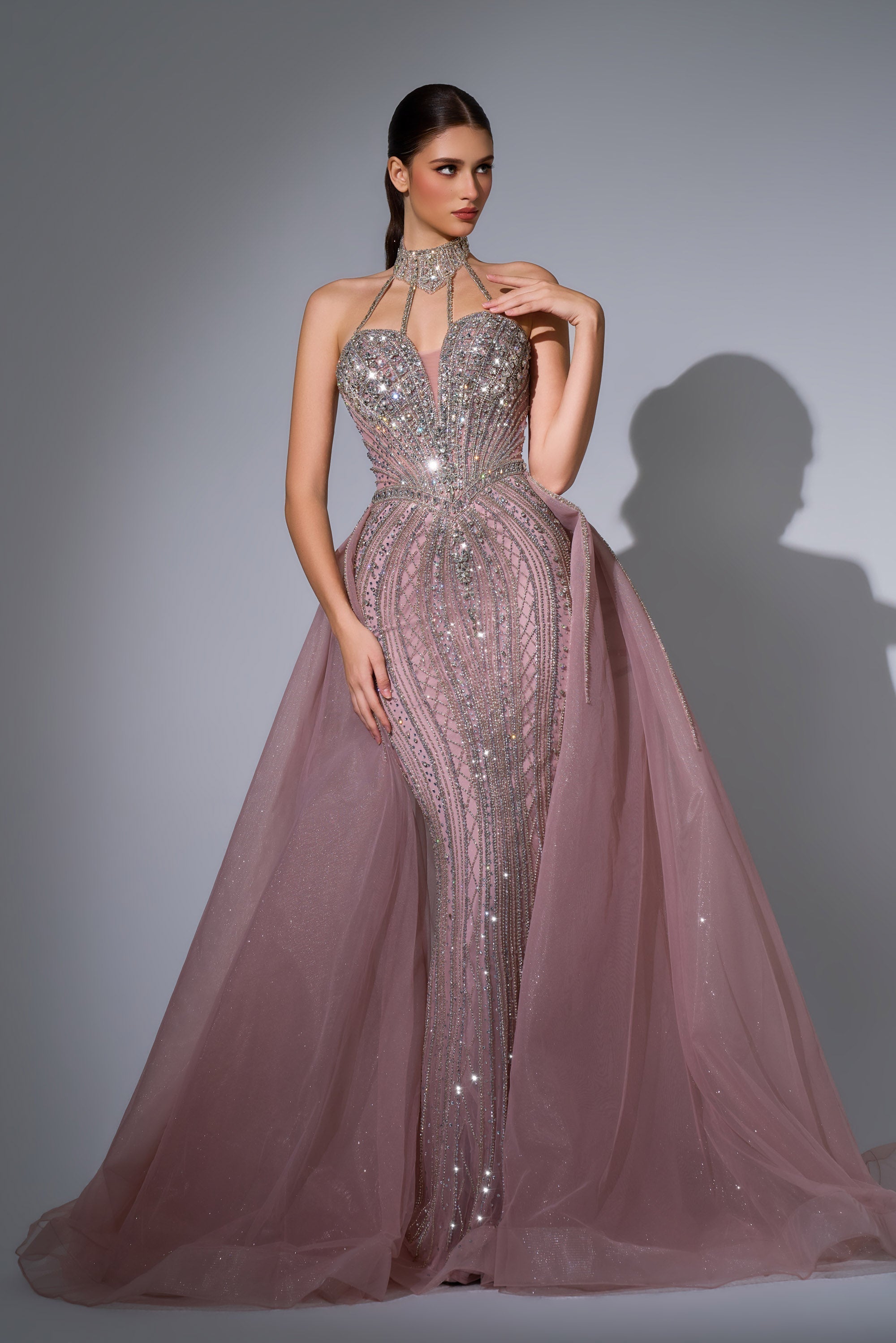 Halter Floor-Length Tulle Prom Ball Gown Luscious Delia LD12027 Pre Order