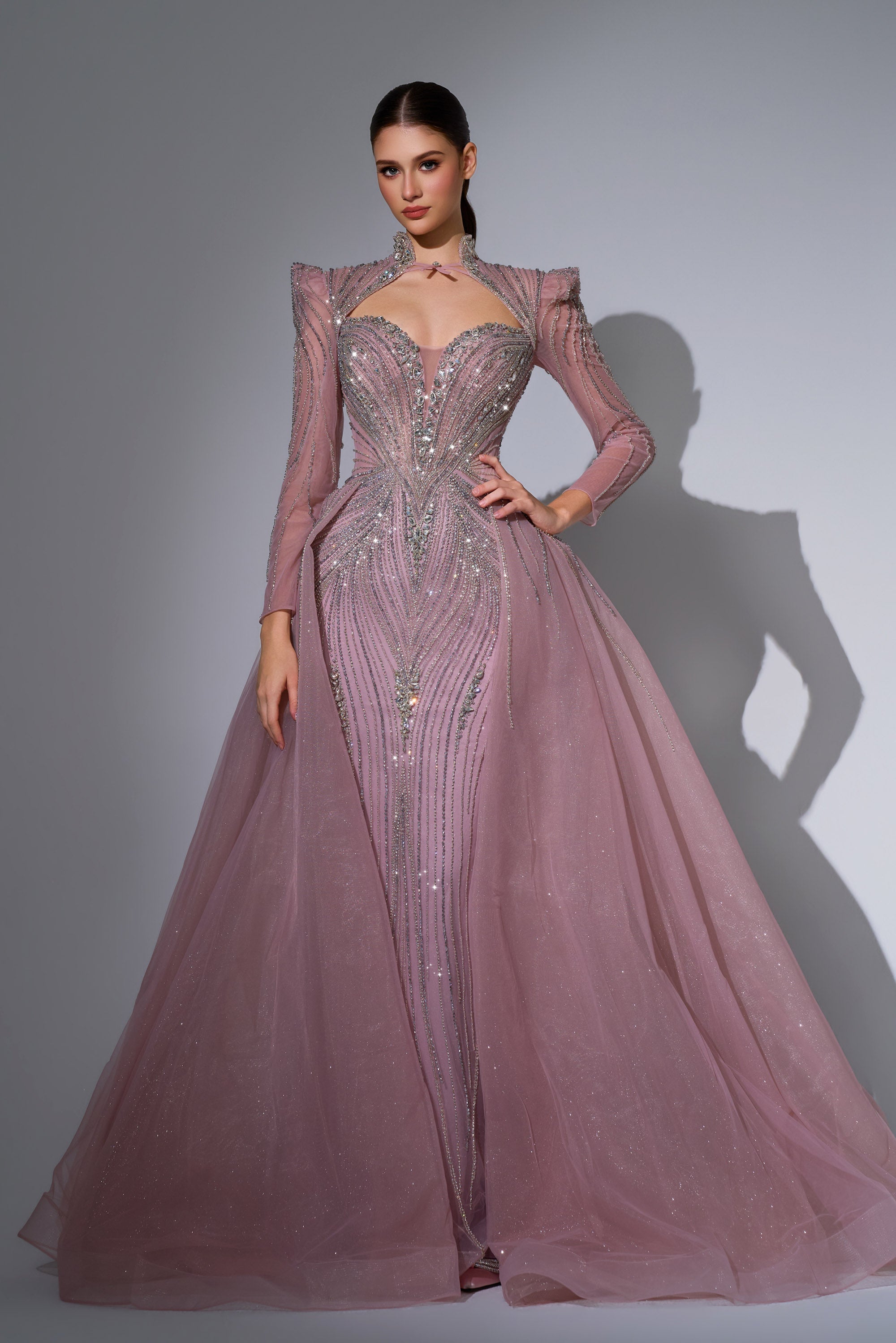Sweetheart Floor-Length with Train Tulle Formal Mermaid Trumpet Luscious Delia LD11650 Pre Order