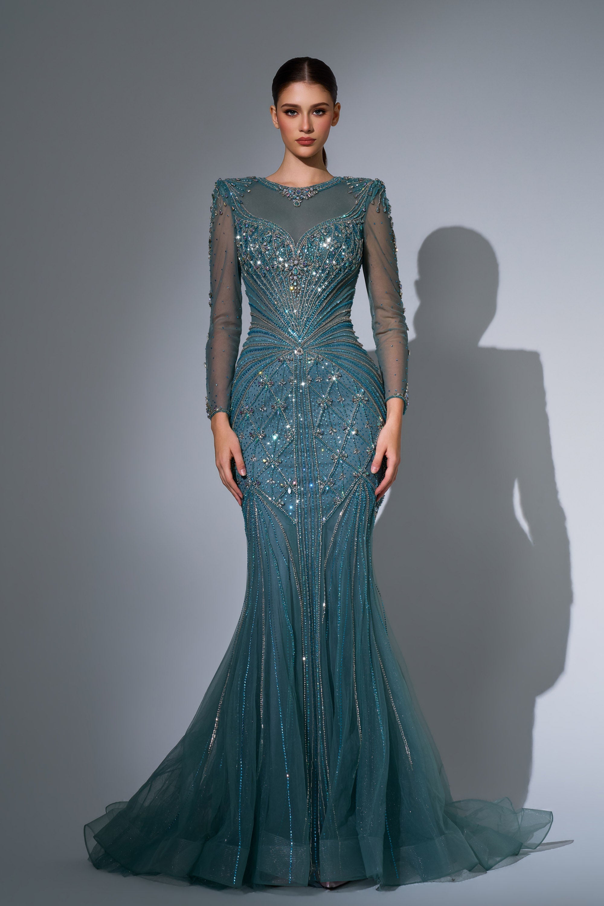 Jewel Floor-Length Sequin Formal Mermaid Luscious Delia LD11592  Pre Order